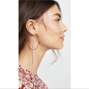 NIB Justine Clenquet Milla Hoop Earrings Rhineston